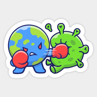 world fight coronavirus Sticker